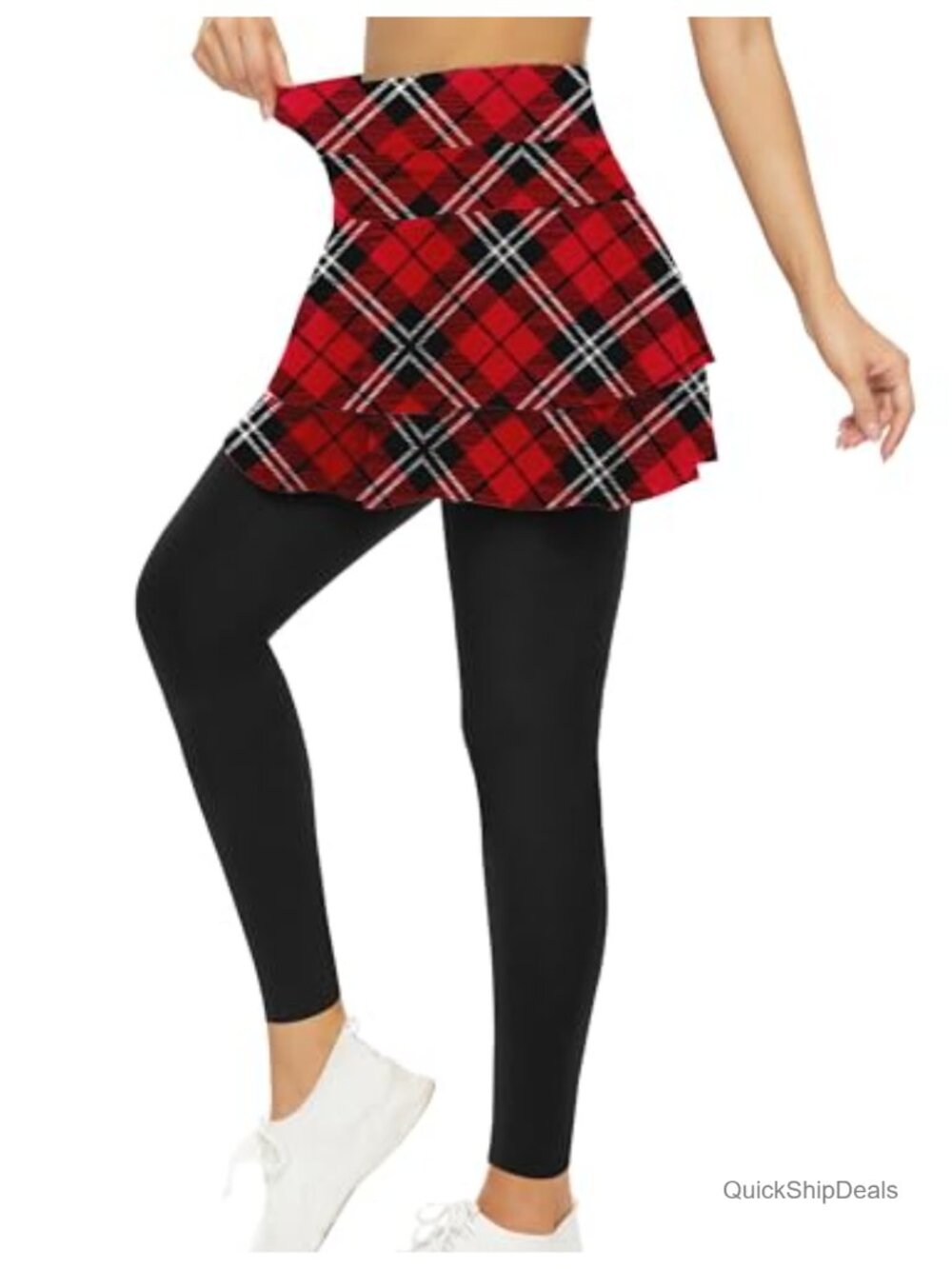 Pleated Tennis Skirted Leggings Womens Golf Skort with Pockets